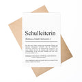 Schulleiter Definition Karte personalisierbar mit Namen Beruf Postkarte Schulleiter Geschenk Geburtstag Schulleiter Postkarte Definition