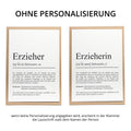 Erzieher Definition Karte personalisierbar mit Namen Beruf Grußkarte Erzieher Geschenk Geburtstag Erzieher Postkarte Definition
