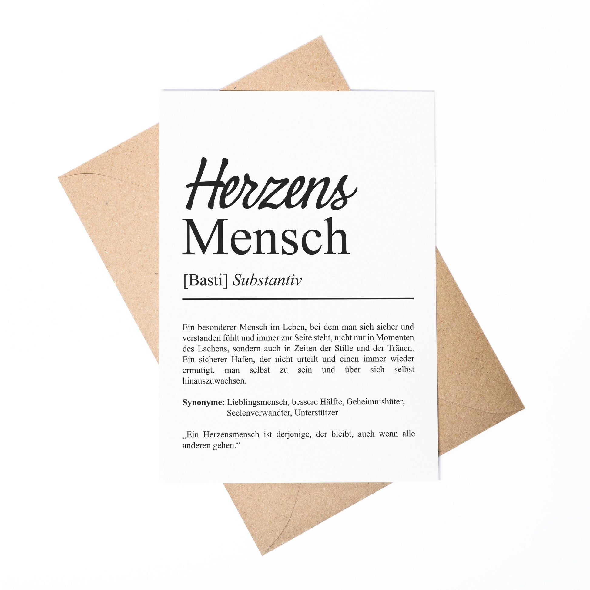 Herzensmensch Definition Karte personalisierbar mit Namen Herzensmensch Grußkarte Geschenk Herzensmensch Postkarte Definition Herzensmensch