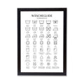 Wäsche Guide Poster Waschratgeber Wohnung Haus Geschenk Einzug Poster Waschraum Poster Wäsche Symbole Anleitung Poster Waschküche Laundry
