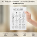 Flecken weg Poster Flecken Ratgeber Wohnung Haus Geschenk Einzug Poster Waschraum Poster Fleckenentfernung Anleitung Poster Waschküche