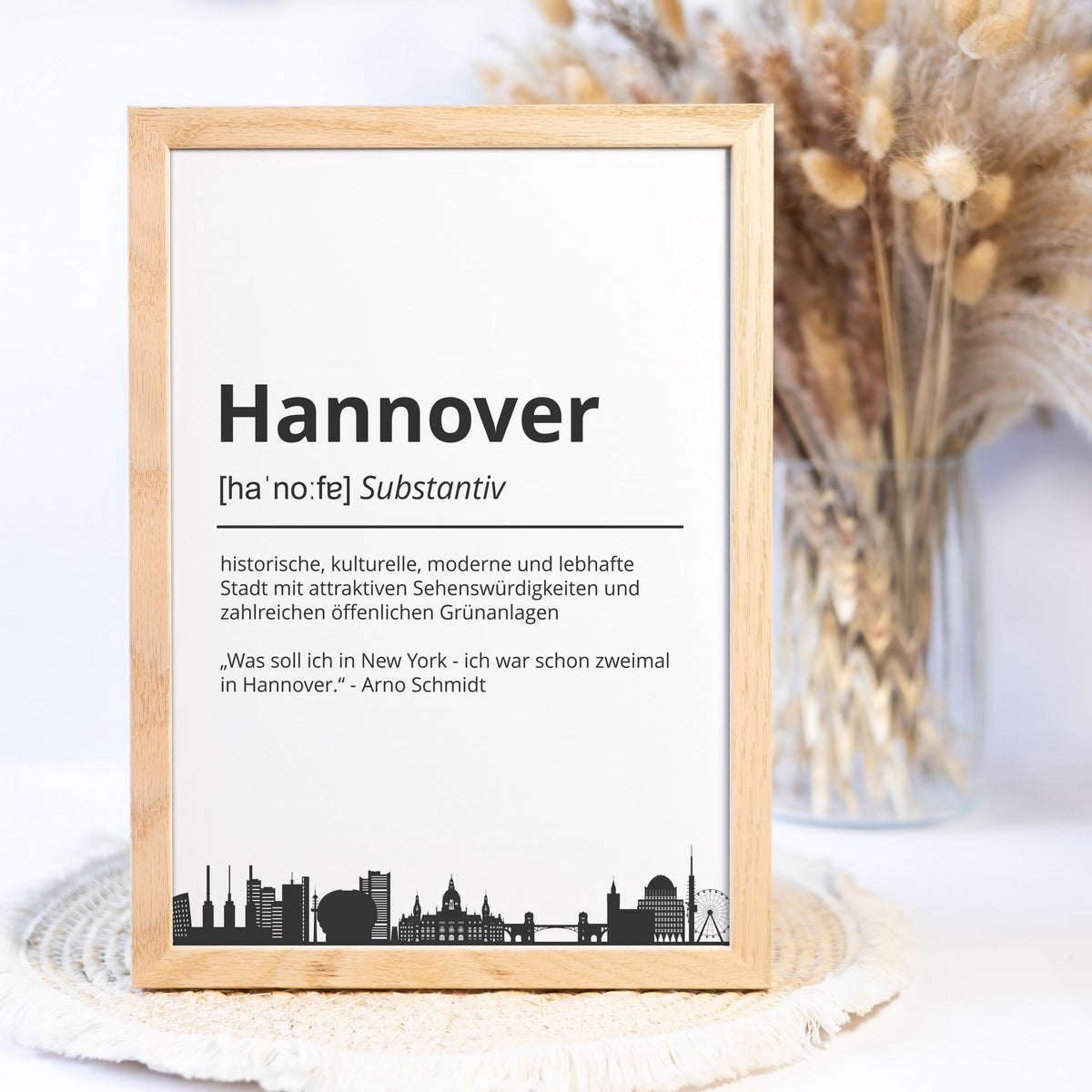 Hannover Stadt Poster Definition personalisierbar Städte Poster Wandkunst Poster Wohnung Geschenk Einzug Umzug Heimatstadt Poster