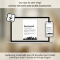 Dortmund Stadt Poster Definition personalisierbar Städte Poster Wandkunst Poster Wohnung Geschenk Einzug Umzug Heimatstadt Poster