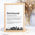 Dortmund Stadt Poster Definition personalisierbar Städte Poster Wandkunst Poster Wohnung Geschenk Einzug Umzug Heimatstadt Poster