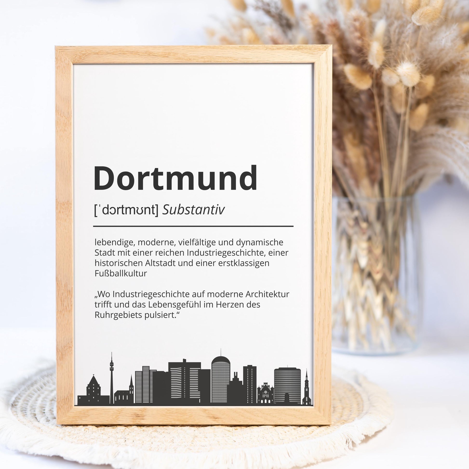 Dortmund Stadt Poster Definition personalisierbar Städte Poster Wandkunst Poster Wohnung Geschenk Einzug Umzug Heimatstadt Poster
