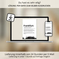 Frankfurt Stadt Poster Definition personalisierbar Städte Poster Wandkunst Poster Wohnung Geschenk Einzug Umzug Heimatstadt Poster