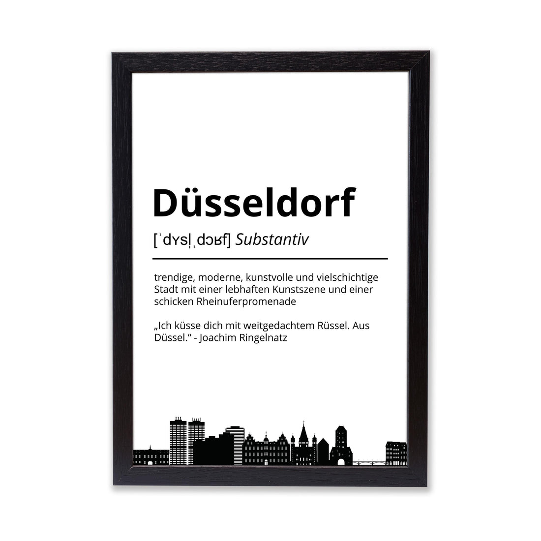 Düsseldorf Stadt Poster Definition personalisierbar Städte Poster Wandkunst Poster Wohnung Geschenk Einzug Umzug Heimatstadt Poster