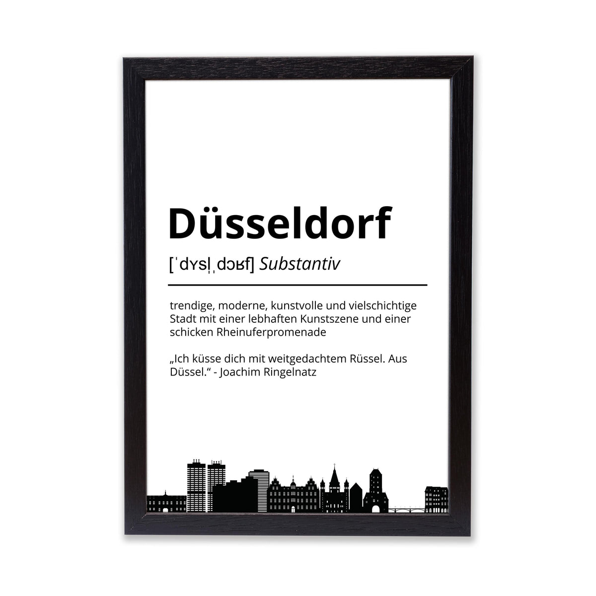 Düsseldorf Stadt Poster Definition personalisierbar Städte Poster Wandkunst Poster Wohnung Geschenk Einzug Umzug Heimatstadt Poster