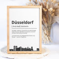 Düsseldorf Stadt Poster Definition personalisierbar Städte Poster Wandkunst Poster Wohnung Geschenk Einzug Umzug Heimatstadt Poster