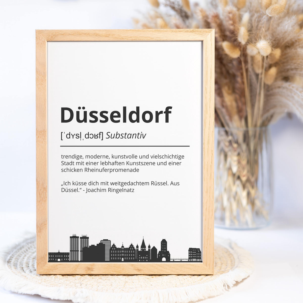 Düsseldorf Stadt Poster Definition personalisierbar Städte Poster Wandkunst Poster Wohnung Geschenk Einzug Umzug Heimatstadt Poster