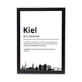 Kiel Stadt Poster Definition personalisierbar Städte Poster Wandkunst Poster Wohnung Geschenk Einzug Umzug Heimatstadt Poster