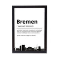 Bremen Stadt Poster Definition personalisierbar Städte Poster Wandkunst Poster Wohnung Geschenk Einzug Umzug Heimatstadt Poster