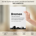 Bremen Stadt Poster Definition personalisierbar Städte Poster Wandkunst Poster Wohnung Geschenk Einzug Umzug Heimatstadt Poster