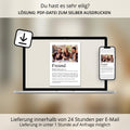 Freund Definition Poster personalisierbar mit Bild + Namen Bester Freund Poster Geschenk Einzug Geburtstag Geschenk für Freund Poster