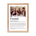 Freund Definition Poster personalisierbar mit Bild + Namen Bester Freund Poster Geschenk Einzug Geburtstag Geschenk für Freund Poster