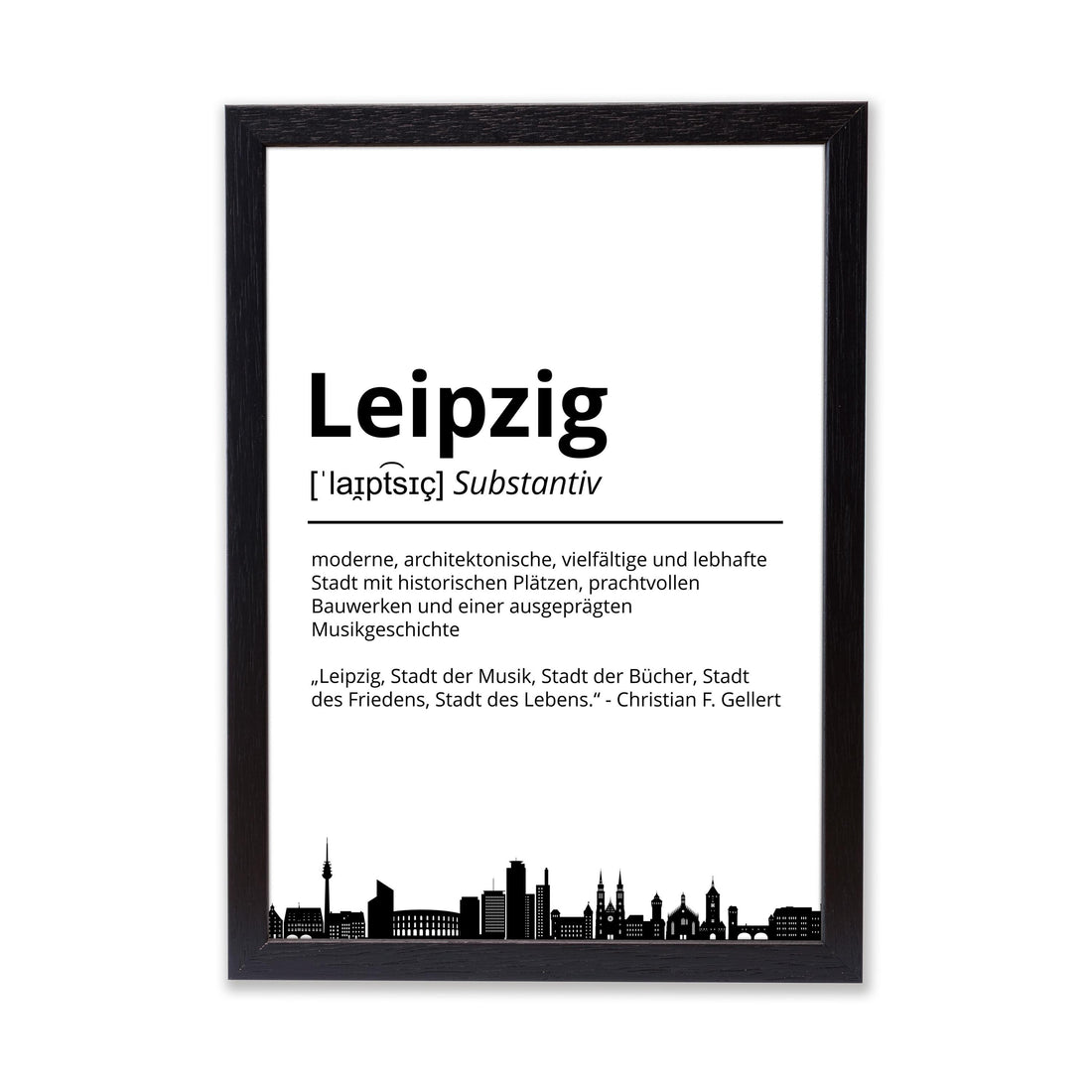 Leipzig Stadt Poster Definition personalisierbar Städte Poster Wandkunst Poster Wohnung Geschenk Einzug Umzug Heimatstadt Poster