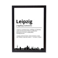 Leipzig Stadt Poster Definition personalisierbar Städte Poster Wandkunst Poster Wohnung Geschenk Einzug Umzug Heimatstadt Poster