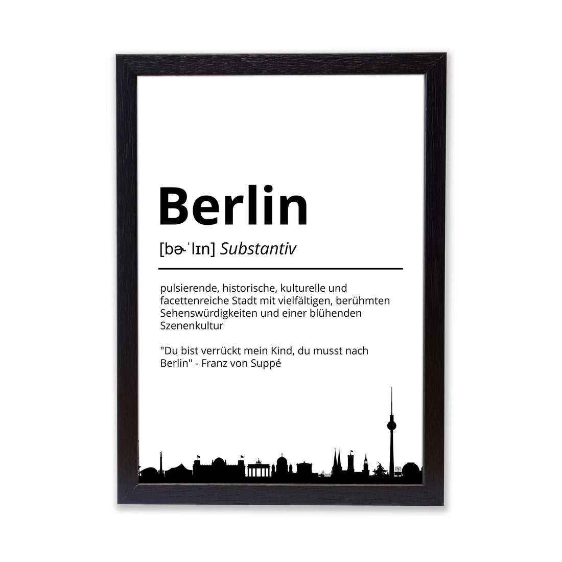Berlin Stadt Poster Definition personalisierbar Städte Poster Wandkunst Poster Wohnung Geschenk Einzug Umzug Heimatstadt Poster
