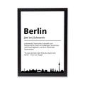 Berlin Stadt Poster Definition personalisierbar Städte Poster Wandkunst Poster Wohnung Geschenk Einzug Umzug Heimatstadt Poster
