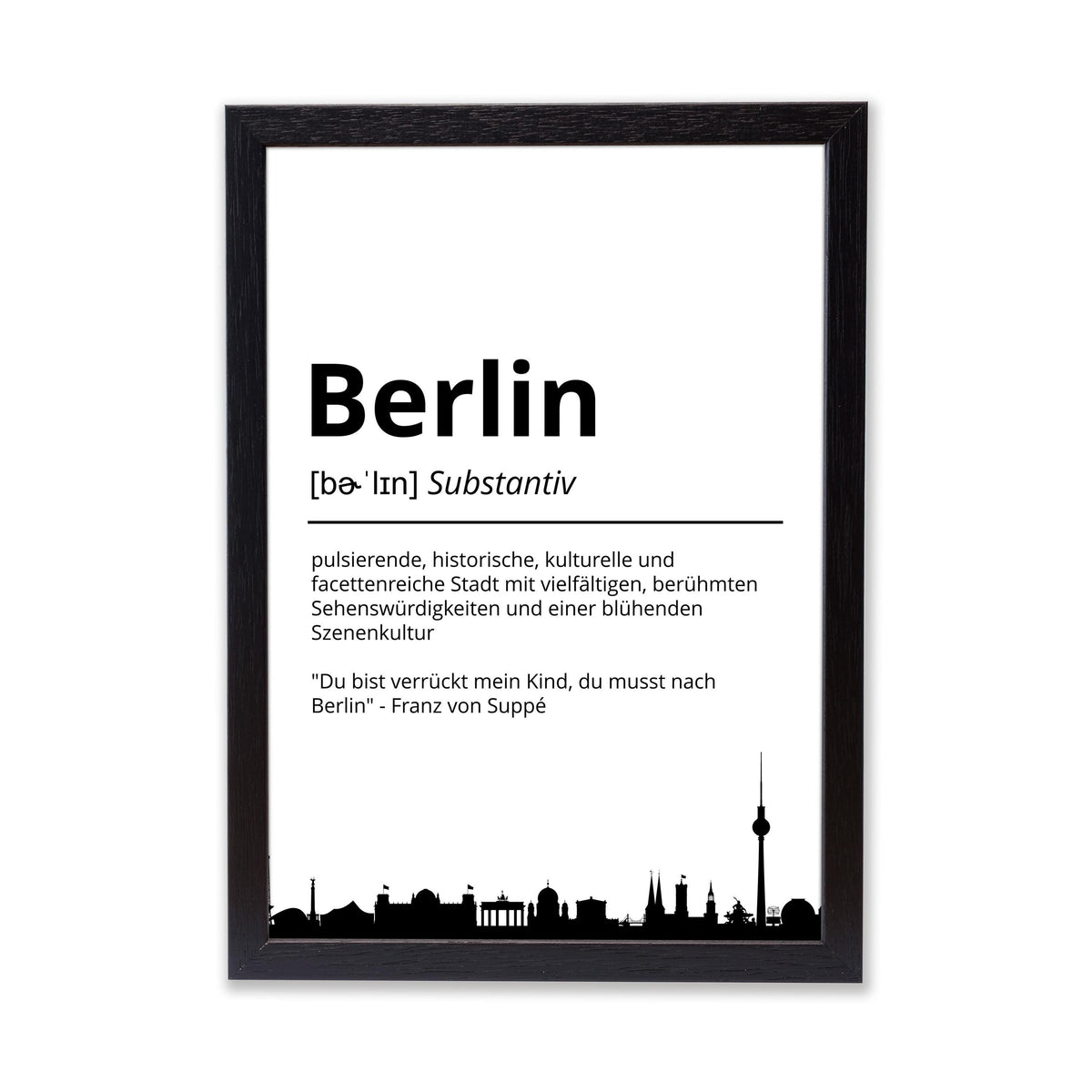 Berlin Stadt Poster Definition personalisierbar Städte Poster Wandkunst Poster Wohnung Geschenk Einzug Umzug Heimatstadt Poster