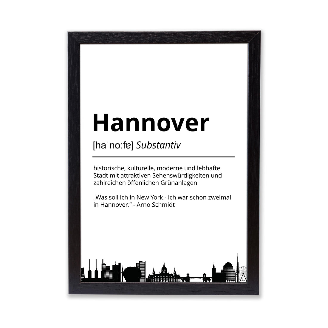 Hannover Stadt Poster Definition personalisierbar Städte Poster Wandkunst Poster Wohnung Geschenk Einzug Umzug Heimatstadt Poster