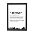 Hannover Stadt Poster Definition personalisierbar Städte Poster Wandkunst Poster Wohnung Geschenk Einzug Umzug Heimatstadt Poster
