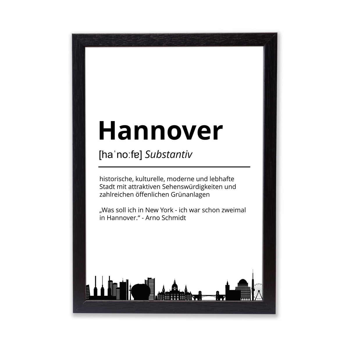 Hannover Stadt Poster Definition personalisierbar Städte Poster Wandkunst Poster Wohnung Geschenk Einzug Umzug Heimatstadt Poster