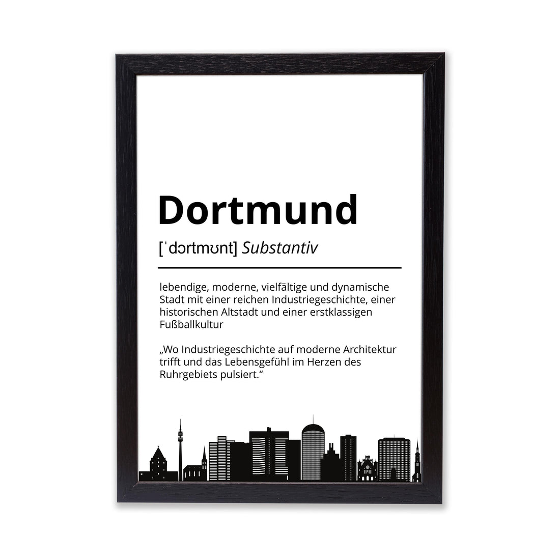 Dortmund Stadt Poster Definition personalisierbar Städte Poster Wandkunst Poster Wohnung Geschenk Einzug Umzug Heimatstadt Poster