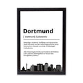 Dortmund Stadt Poster Definition personalisierbar Städte Poster Wandkunst Poster Wohnung Geschenk Einzug Umzug Heimatstadt Poster