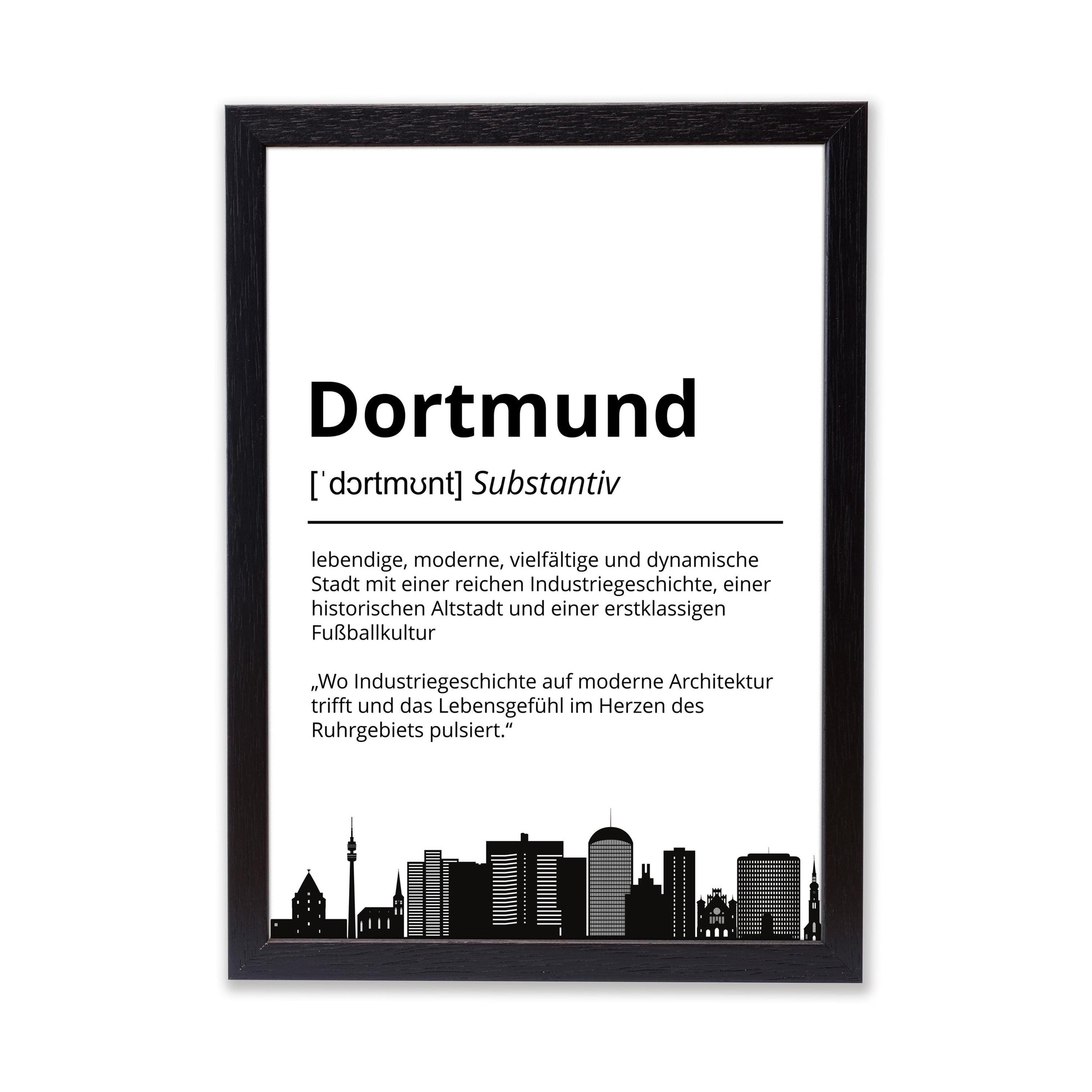 Dortmund Stadt Poster Definition personalisierbar Städte Poster Wandkunst Poster Wohnung Geschenk Einzug Umzug Heimatstadt Poster
