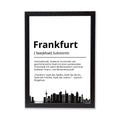 Frankfurt Stadt Poster Definition personalisierbar Städte Poster Wandkunst Poster Wohnung Geschenk Einzug Umzug Heimatstadt Poster
