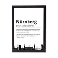 Nürnberg Stadt Poster Definition personalisierbar Städte Poster Wandkunst Poster Wohnung Geschenk Einzug Umzug Heimatstadt Poster