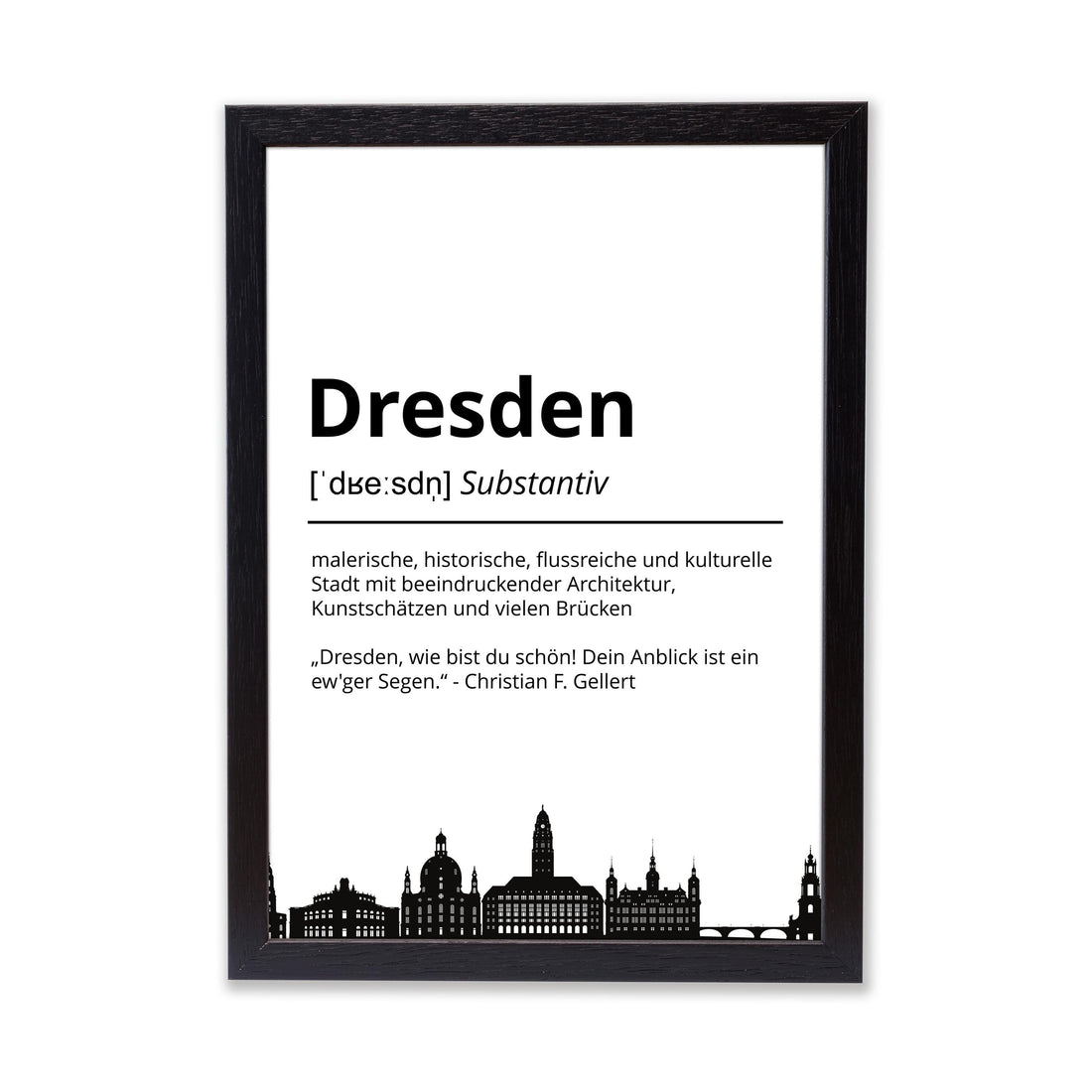 Dresden Stadt Poster Definition personalisierbar Städte Poster Wandkunst Poster Wohnung Geschenk Einzug Umzug Heimatstadt Poster