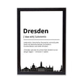 Dresden Stadt Poster Definition personalisierbar Städte Poster Wandkunst Poster Wohnung Geschenk Einzug Umzug Heimatstadt Poster