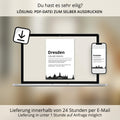Dresden Stadt Poster Definition personalisierbar Städte Poster Wandkunst Poster Wohnung Geschenk Einzug Umzug Heimatstadt Poster