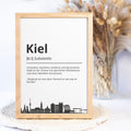 Kiel Stadt Poster Definition personalisierbar Städte Poster Wandkunst Poster Wohnung Geschenk Einzug Umzug Heimatstadt Poster