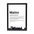 Mainz Stadt Poster Definition personalisierbar Städte Poster Wandkunst Poster Wohnung Geschenk Einzug Umzug Heimatstadt Poster