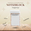 Notizblock Herbst Blumen Design, 10x15 cm, 50 Blatt mit Leimbindung, personalisierbar mit Namen, Handmade
