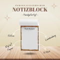 Notizblock Herbst Design, 10x15 cm, 50 Blatt mit Leimbindung, personalisierbar mit Namen, Handmade