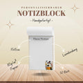 Notizblock Geist Design, 10x15 cm, 50 Blatt mit Leimbindung, personalisierbar mit Namen, Handmade