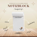 Notizblock Geist Design, 10x15 cm, 50 Blatt mit Leimbindung, personalisierbar mit Namen, Handmade