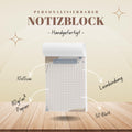 Notizblock Office Design, 10x15 cm, 50 Blatt mit Leimbindung, personalisierbar mit Namen, Handmade
