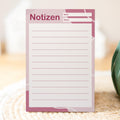 Notizblock Office Design, 10x15 cm, 50 Blatt mit Leimbindung, personalisierbar mit Namen, Handmade