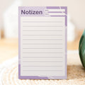 Notizblock Office Design, 10x15 cm, 50 Blatt mit Leimbindung, personalisierbar mit Namen, Handmade