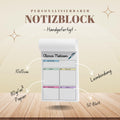 Notizblock Office Design, 10x15 cm, 50 Blatt mit Leimbindung, personalisierbar mit Namen, Handmade
