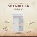 Notizblock Home Design, 10x15 cm, 50 Blatt mit Leimbindung, personalisierbar mit Namen, Handmade