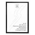 Bilderrahmen A3, A4, A5 aus massivem Holz, Eiche natur oder schwarz lackiert, enspiegeltes Acrylglas, Aufhänger Aufsteller, hoch querformat