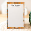 Notizblock Herbst Design, 10x15 cm, 50 Blatt mit Leimbindung, personalisierbar mit Namen, Handmade