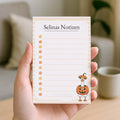 Notizblock Halloween Design, 10x15 cm, 50 Blatt mit Leimbindung, personalisierbar mit Namen, Handmade