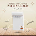 Notizblock Halloween Design, 10x15 cm, 50 Blatt mit Leimbindung, personalisierbar mit Namen, Handmade